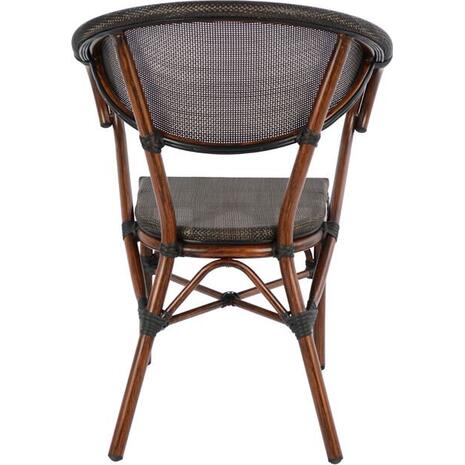 ΠΟΛΥΘΡΟΝΑ ΑΛΟΥΜΙΝΙΟΥ CLAY BAMBOO LOOK ΚΑΦΕ ΜΕ TEXTLINE HM5025 60,5x59x81Υ
