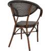 ΠΟΛΥΘΡΟΝΑ ΑΛΟΥΜΙΝΙΟΥ CLAY BAMBOO LOOK ΚΑΦΕ ΜΕ TEXTLINE HM5025 60,5x59x81Υ