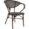 ΠΟΛΥΘΡΟΝΑ ΑΛΟΥΜΙΝΙΟΥ CLAY BAMBOO LOOK ΚΑΦΕ ΜΕ TEXTLINE HM5025 60,5x59x81Υ