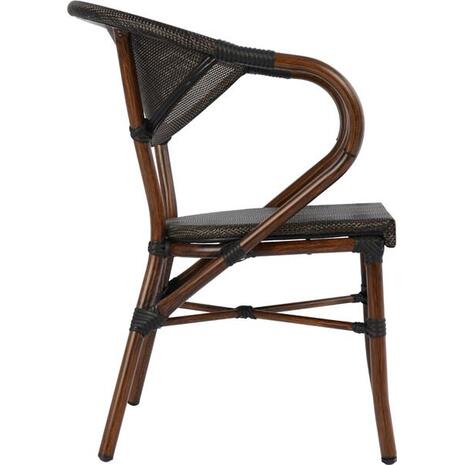 ΠΟΛΥΘΡΟΝΑ ΑΛΟΥΜΙΝΙΟΥ CLAY BAMBOO LOOK ΚΑΦΕ ΜΕ TEXTLINE HM5025 60,5x59x81Υ