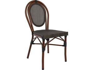 ΚΑΡΕΚΛΑ ΑΛΟΥΜΙΝΙΟΥ KASON BAMBOO LOOK ΚΑΦΕ ΜΕ TEXTLINE 40,5x56,5x89,5 εκ. HM5026