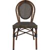 ΚΑΡΕΚΛΑ ΑΛΟΥΜΙΝΙΟΥ KASON BAMBOO LOOK ΚΑΦΕ ΜΕ TEXTLINE 40,5x56,5x89,5 εκ. HM5026