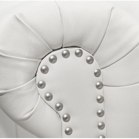 ΚΑΝΑΠΕΣ 3ΘΕΣΙΟΣ T.CHESTERFIELD HM3009.02 ΤΕΧΝΟΔΕΡΜΑ ΛΕΥΚΟ ΜΑΤ 208x90x73 εκ.