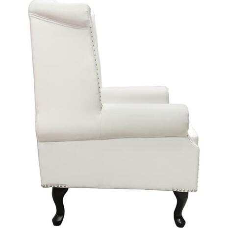 ΠΟΛΥΘΡΟΝΑ-ΜΠΕΡΖΕΡΑ T.CHESTERFIELD POLINA HM0053.02 PU ΛΕΥΚΟ ΜΑΤ 83x75x107Yεκ. (Λευκό)