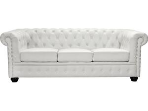 ΚΑΝΑΠΕΣ 3ΘΕΣΙΟΣ T.CHESTERFIELD HM3009.02 ΤΕΧΝΟΔΕΡΜΑ ΛΕΥΚΟ ΜΑΤ 208x90x73 εκ.