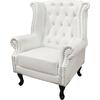 ΠΟΛΥΘΡΟΝΑ-ΜΠΕΡΖΕΡΑ T.CHESTERFIELD POLINA HM0053.02 PU ΛΕΥΚΟ ΜΑΤ 83x75x107Yεκ. (Λευκό)