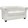ΚΑΝΑΠΕΣ 2ΘΕΣΙΟΣ T.CHESTERFIELD HM3010.02 ΤΕΧΝΟΔΕΡΜΑ ΛΕΥΚΟ ΜΑΤ 155x90x73 εκ.