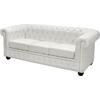 ΚΑΝΑΠΕΣ 3ΘΕΣΙΟΣ T.CHESTERFIELD HM3009.02 ΤΕΧΝΟΔΕΡΜΑ ΛΕΥΚΟ ΜΑΤ 208x90x73 εκ.
