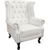 ΠΟΛΥΘΡΟΝΑ-ΜΠΕΡΖΕΡΑ T.CHESTERFIELD POLINA HM0053.02 PU ΛΕΥΚΟ ΜΑΤ 83x75x107Yεκ. (Λευκό)