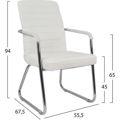 ΠΟΛΥΘΡΟΝΑ DALEY HM1021.02 ΛΕΥΚΗ 55,5x67,5x94 εκ. (σετ 4 τεμαχίων)