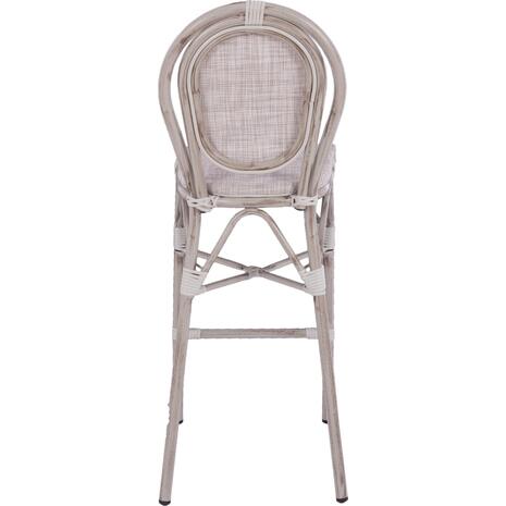 ΣΚΑΜΠΩ ΑΛΟΥΜΙΝΙΟΥ BAMBOO LOOK ΠΑΤΙΝΑ ΛΕΥΚΟ ΜΕ TEXTLINE HM5110 41x52x116 εκ.