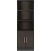 ΒΙΒΛΙΟΘΗΚΗ ΜΕΛΑΜΙΝΗΣ ENSLEY HM2027.01 ZEBRANO 60X30X180 εκ.