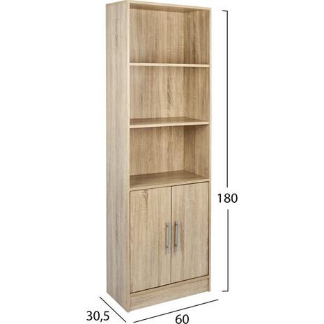 ΒΙΒΛΙΟΘΗΚΗ ΜΕΛΑΜΙΝΗΣ ENSLEY HM2027.02 SONAMA 60X30X180 εκ.