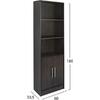 ΒΙΒΛΙΟΘΗΚΗ ΜΕΛΑΜΙΝΗΣ ENSLEY HM2027.01 ZEBRANO 60X30X180 εκ.