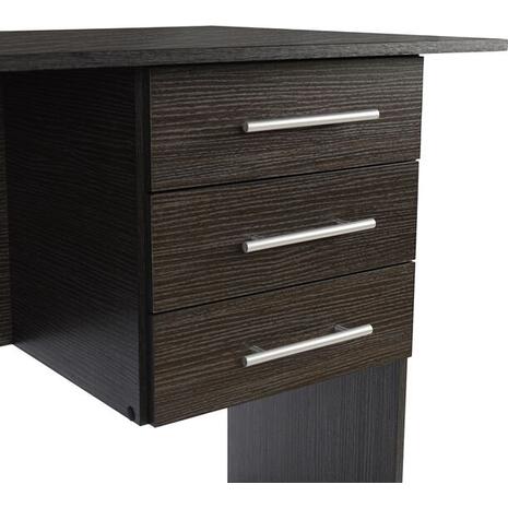 ΓΡΑΦΕΙΟ ΜΕΛΑΜΙΝΗΣ ENSLEY HM2029.01 ΜΕ 3 ΣΥΡΤΑΡΙΑ ZEBRANO 120X60X76 εκ.