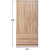ΝΤΟΥΛΑΠΑ 2ΦΥΛΛΗ ME 2 ΣΥΡΤΑΡΙΑ REINA HM338.02 SONAMA 80x41.5x180Υεκ.