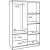 ΝΤΟΥΛΑΠΑ 4ΦΥΛΛΗ BLAKELY ME 2 ΣΥΡΤΑΡΙΑ HM339.01 ZEBRANO 120Χ42,5Χ180,5εκ.