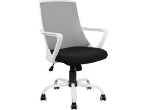 ΚΑΡΕΚΛΑ ΓΡΑΦΕΙΟΥ MALFOI HM1053.21 ΓΚΡΙ MESH & ΠΟΔΙ ΜΕΤΑΛΛΙΚΟ 58x59x103Υεκ (Γκρι)
