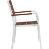 ΠΟΛΥΘΡΟΝΑ ΑΛΟΥΜΙΝΙΟΥ SAGA ΛΕΥΚΗ ΜΕ POLYWOOD HM5127.01 55x56x85Υ εκ.