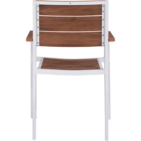 ΠΟΛΥΘΡΟΝΑ ΑΛΟΥΜΙΝΙΟΥ SAGA ΛΕΥΚΗ ΜΕ POLYWOOD HM5127.01 55x56x85Υ εκ.