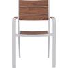 ΠΟΛΥΘΡΟΝΑ ΑΛΟΥΜΙΝΙΟΥ SAGA ΛΕΥΚΗ ΜΕ POLYWOOD HM5127.01 55x56x85Υ εκ.