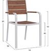 ΠΟΛΥΘΡΟΝΑ ΑΛΟΥΜΙΝΙΟΥ SAGA ΛΕΥΚΗ ΜΕ POLYWOOD HM5127.01 55x56x85Υ εκ.