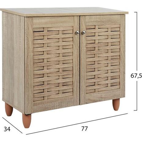 ΠΑΠΟΥΤΣΟΘΗΚΗ-ΝΤΟΥΛΑΠΙ ΞΥΛΙΝΗ CASSIOPE HM2208.02 SONAMA 77Χ34Χ67.5Υεκ.