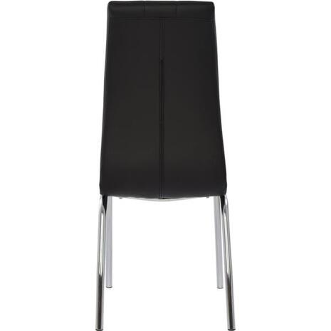 ΚΑΡΕΚΛΑ ΚΟΥΖΙΝΑΣ CAREY HM0175.02 ΜΑΥΡΟ PU ΜΕ ΜΕΤΑΛΛΙΚΟ ΣΚΕΛΕΤΟ 43x64x100  εκ. (σετ 4 τεμαχίων) (Μαύρο)