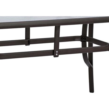 ΤΡΑΠΕΖΙ BRUNO 150X90Χ72Υεκ. ΚΑΦΕ ΜΕΤΑΛΛΙΚΟ ΜΕ ΓΥΑΛΙΝΗ ΕΠΙΦΑΝΕΙΑ HM5145.02