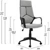 ΚΑΡΕΚΛΑ ΓΡΑΦΕΙΟΥ ANIVIA HM1073.21 ΓΚΡΙ & ΣΚΕΛΕΤΟ ΜΑΥΡΟ 64x61x127 cm (Γκρι)