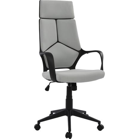 ΚΑΡΕΚΛΑ ΓΡΑΦΕΙΟΥ ANIVIA HM1073.21 ΓΚΡΙ & ΣΚΕΛΕΤΟ ΜΑΥΡΟ 64x61x127 cm (Γκρι)
