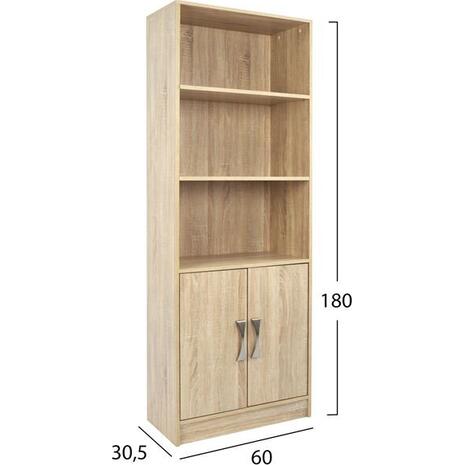 ΒΙΒΛΙΟΘΗΚΗ ΜΕΛΑΜΙΝΗΣ ENSLEY HM2027.03 SONAMA ΜΕ ΧΕΡΟΥΛΙ 60x30x180εκ