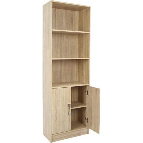 ΒΙΒΛΙΟΘΗΚΗ ΜΕΛΑΜΙΝΗΣ ENSLEY HM2027.03 SONAMA ΜΕ ΧΕΡΟΥΛΙ 60x30x180εκ