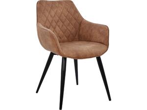 ΠΟΛΥΘΡΟΝΑ MANDO HM8006.03 ΜΕ ΚΑΦΕ NUBUCK ΥΦΑΣΜΑ 60x60x84 εκ. (σετ 2 τεμαχίων) (Καφέ)
