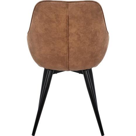 ΠΟΛΥΘΡΟΝΑ MANDO HM8006.03 ΜΕ ΚΑΦΕ NUBUCK ΥΦΑΣΜΑ 60x60x84 εκ. (σετ 2 τεμαχίων) (Καφέ)