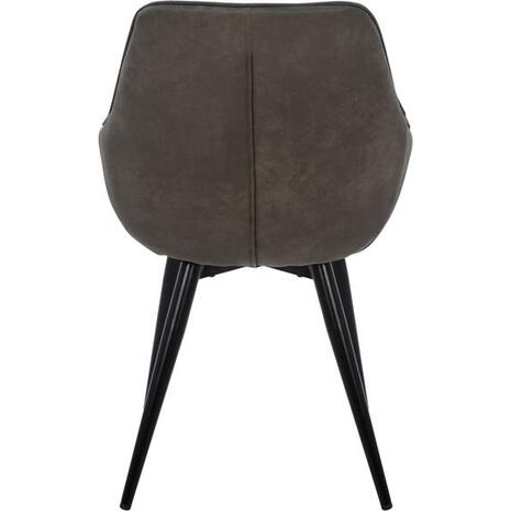 ΠΟΛΥΘΡΟΝΑ MANDO HM8006.10 ΜΕ ΓΚΡΙ NUBUCK ΥΦΑΣΜΑ 60x60x84 εκ. (σετ 2 τεμαχίων) (Γκρι)