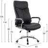 ΚΑΡΕΚΛΑ ΓΡΑΦΕΙΟΥ SHASHI HM1093.01 ΜΑΥΡΟ PU 63x80x118-126Υ (Μαύρο)