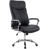 ΚΑΡΕΚΛΑ ΓΡΑΦΕΙΟΥ SHASHI HM1093.01 ΜΑΥΡΟ PU 63x80x118-126Υ (Μαύρο)