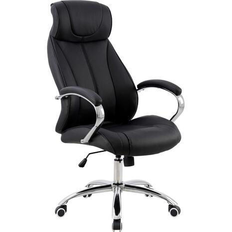ΚΑΡΕΚΛΑ ΓΡΑΦΕΙΟΥ XAVIERE HM1096.01 PU ΣΕ ΜΑΥΡΟ 64x83x126Yεκ (Μαύρο)