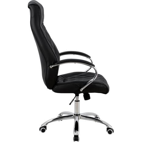 ΚΑΡΕΚΛΑ ΓΡΑΦΕΙΟΥ SHALY HM1098.01 PU ΣΕ ΜΑΥΡΟ 62x80x125Υεκ