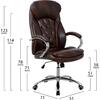 ΚΑΡΕΚΛΑ ΓΡΑΦΕΙΟΥ LANISHA HM1099.09 PU ΣΕ ΚΑΦΕ 65x73x125Υεκ