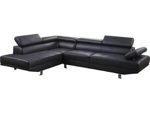 ΚΑΝΑΠΕΣ ΓΩΝΙΑ GORO ΑΡΙΣΤΕΡΗ HM3084.02L ΑΠΟ ΜΑΥΡΟ PU  265x196x85Υεκ