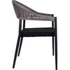 ΠΟΛΥΘΡΟΝΑ ΑΛΟΥΜΙΝΙΟΥ RAINA ΓΚΡΙ HM5299.02 ΜΕ ROUND WICKER ΑΝΟΙΧΤΟ ΓΚΡΙ 56x55x76Υεκ.
