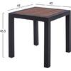 ΤΡΑΠΕΖΙ ΑΛΟΥΜΙΝΙΟΥ SABRA HM5403.02 ΓΚΡΙ ΜΕ POLYWOOD 45Χ45X45,5Yεκ.