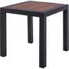 ΤΡΑΠΕΖΙ ΑΛΟΥΜΙΝΙΟΥ SABRA HM5403.02 ΓΚΡΙ ΜΕ POLYWOOD 45Χ45X45,5Yεκ.
