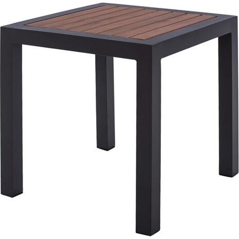 ΤΡΑΠΕΖΙ ΑΛΟΥΜΙΝΙΟΥ SABRA HM5403.02 ΓΚΡΙ ΜΕ POLYWOOD 45Χ45X45,5Yεκ.