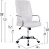ΚΑΡΕΚΛΑ ΓΡΑΦΕΙΟΥ ANGEE HM1106.02 PU ΣΕ ΧΡΩΜΑ ΛΕΥΚΟ 58,5x70x120Yεκ