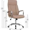 ΚΑΡΕΚΛΑ ΓΡΑΦΕΙΟΥ SHAILA HM1104.07 ΣΕ ΧΡΩΜΑ ΕΚΡΟΥ 64x68x116-123Υεκ.