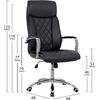 ΚΑΡΕΚΛΑ ΓΡΑΦΕΙΟΥ SHAILA HM1104.01 ΣΕ ΧΡΩΜΑ ΜΑΥΡΟ 64x68x116-123Υεκ.