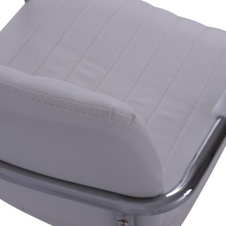 ΚΑΡΕΚΛΑ QUESTA ΜΕ ΜΠΡΑΤΣΑ HM1070.02 ΛΕΥΚΗ 56,5x59x85 cm (σετ 4 τεμαχίων)